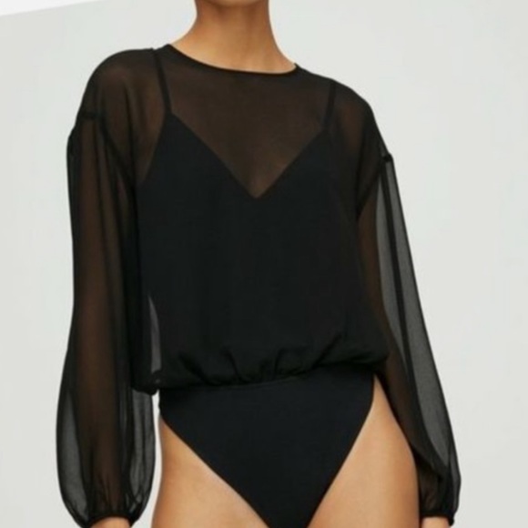 Wilfred black body suit blouse, size: small - Picture 1 of 8